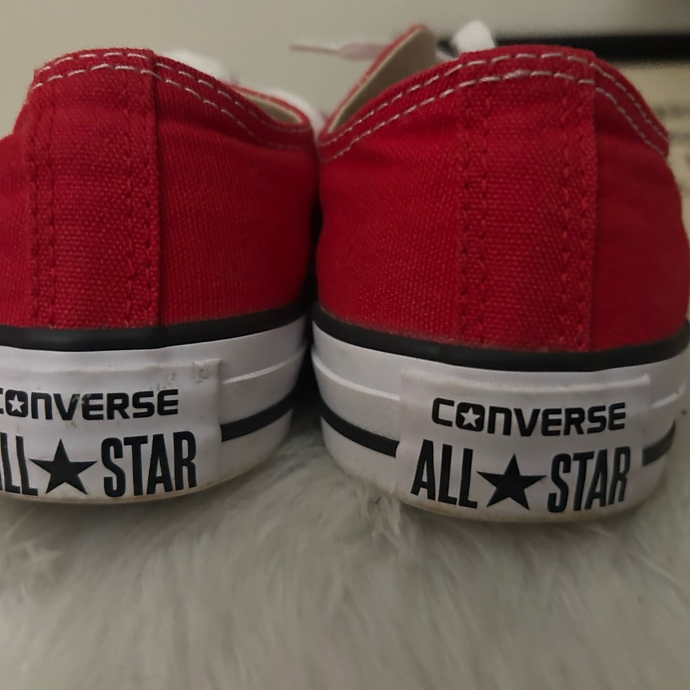 Converse Chuck Taylor All Star Red and Baby Pink Sneakers - Picture 3 of 10